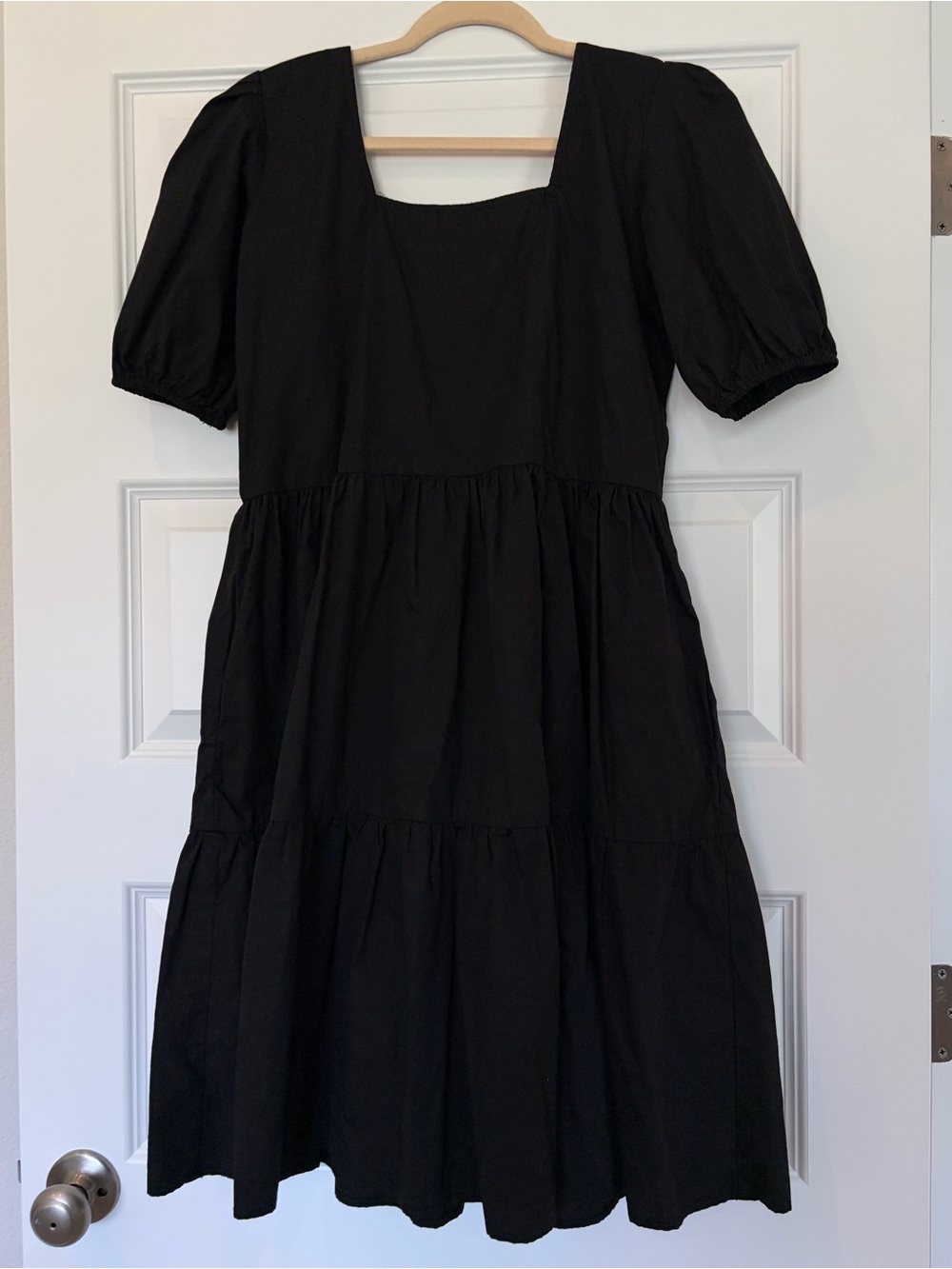 Maude Vivante (Anthropology) Women's Black Cotton Dress Medium